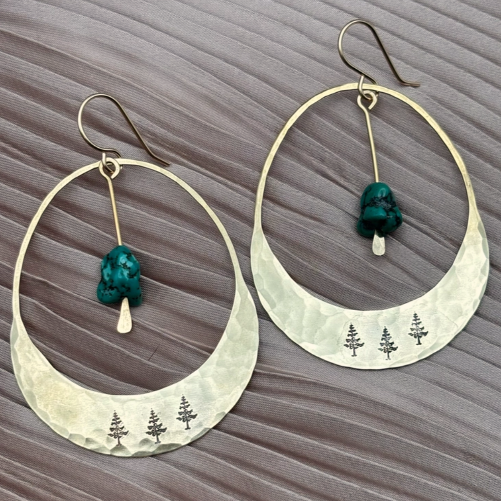 •ALPINE• turquoise + gold earrings