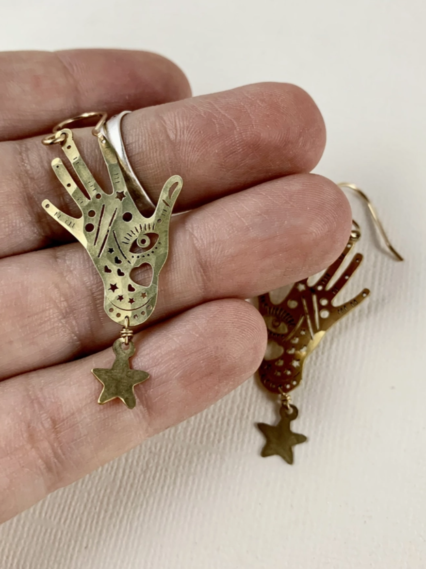 •CLAIRVOYANT• gold dangle earrings