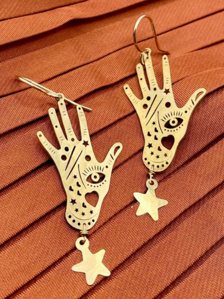 •CLAIRVOYANT• gold dangle earrings