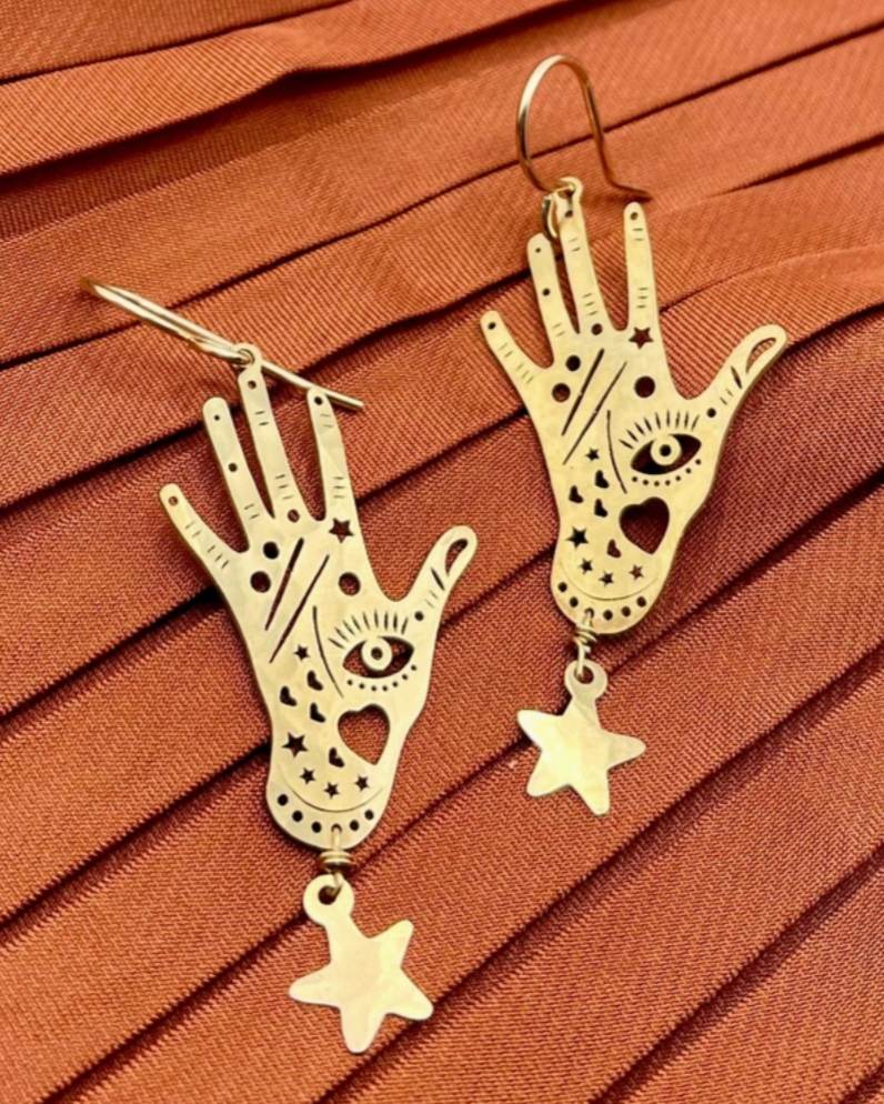 •CLAIRVOYANT• gold dangle earrings