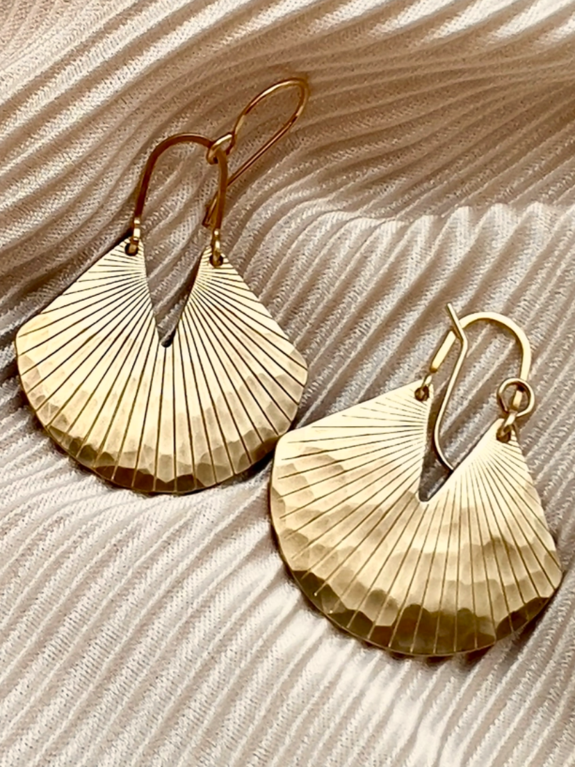 •TRUFFLE• gold dangle earrings