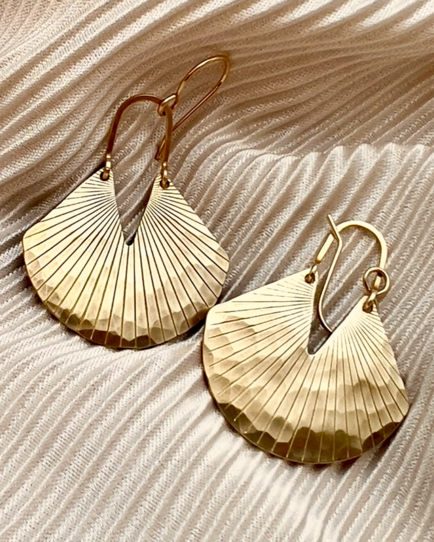 •TRUFFLE• gold dangle earrings