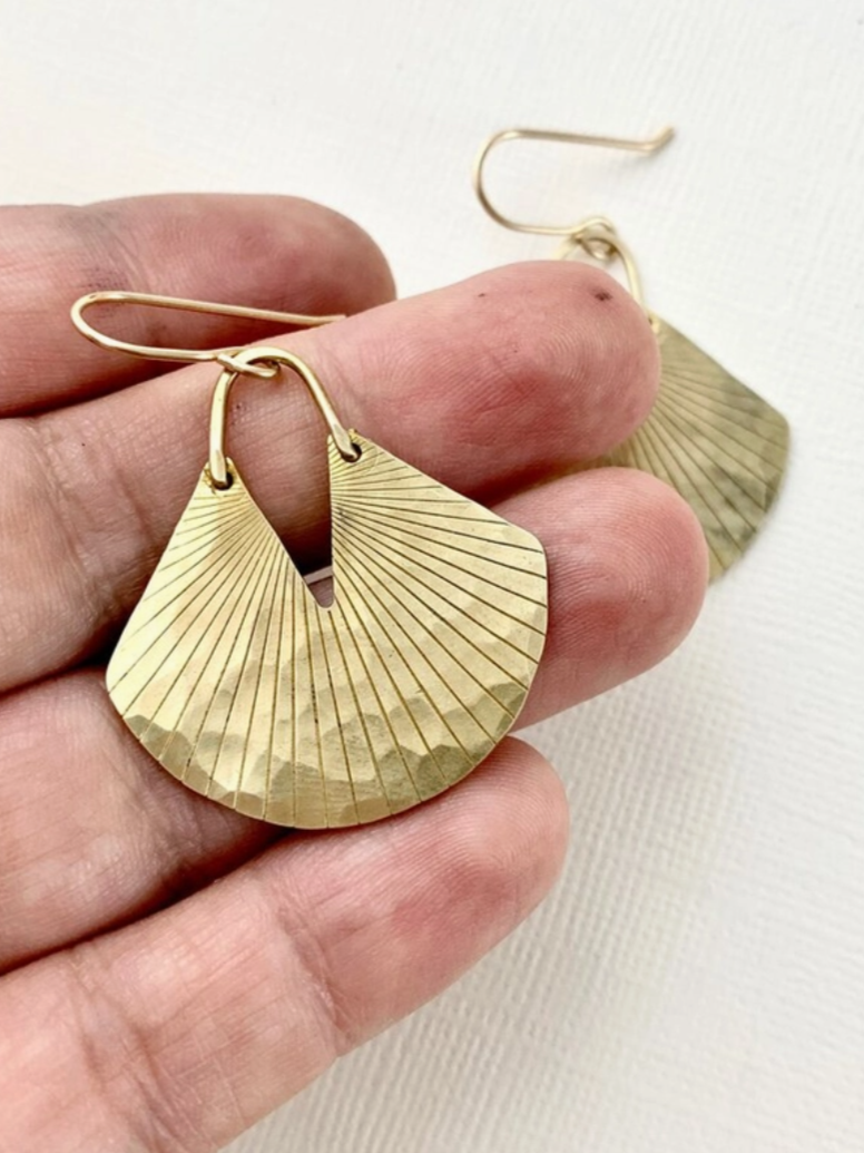 •TRUFFLE• gold dangle earrings