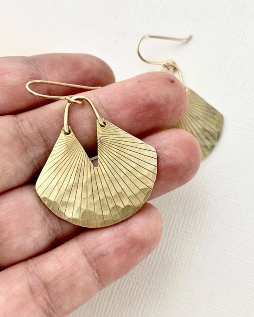 •TRUFFLE• gold dangle earrings