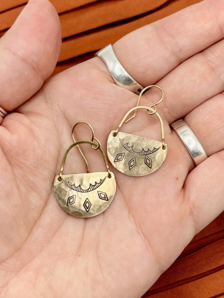•UNITY• gold dangle earrings