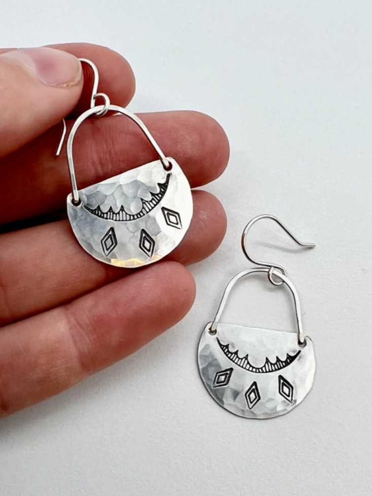 •UNITY• silver dangle earrings