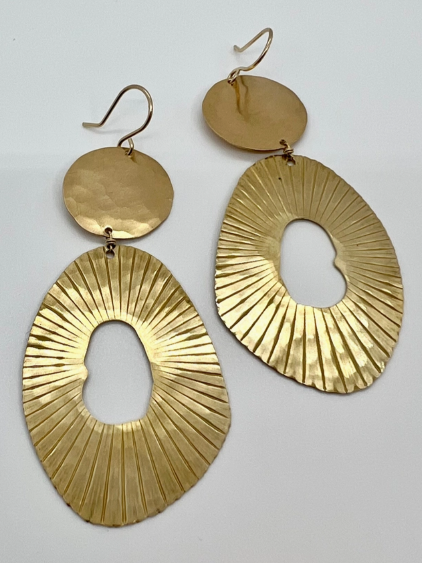 •VOID• gold dangle earrings