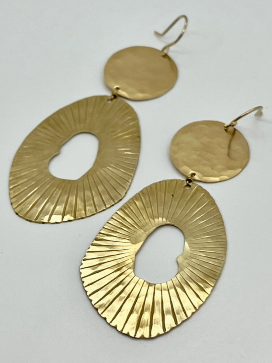 •VOID• gold dangle earrings