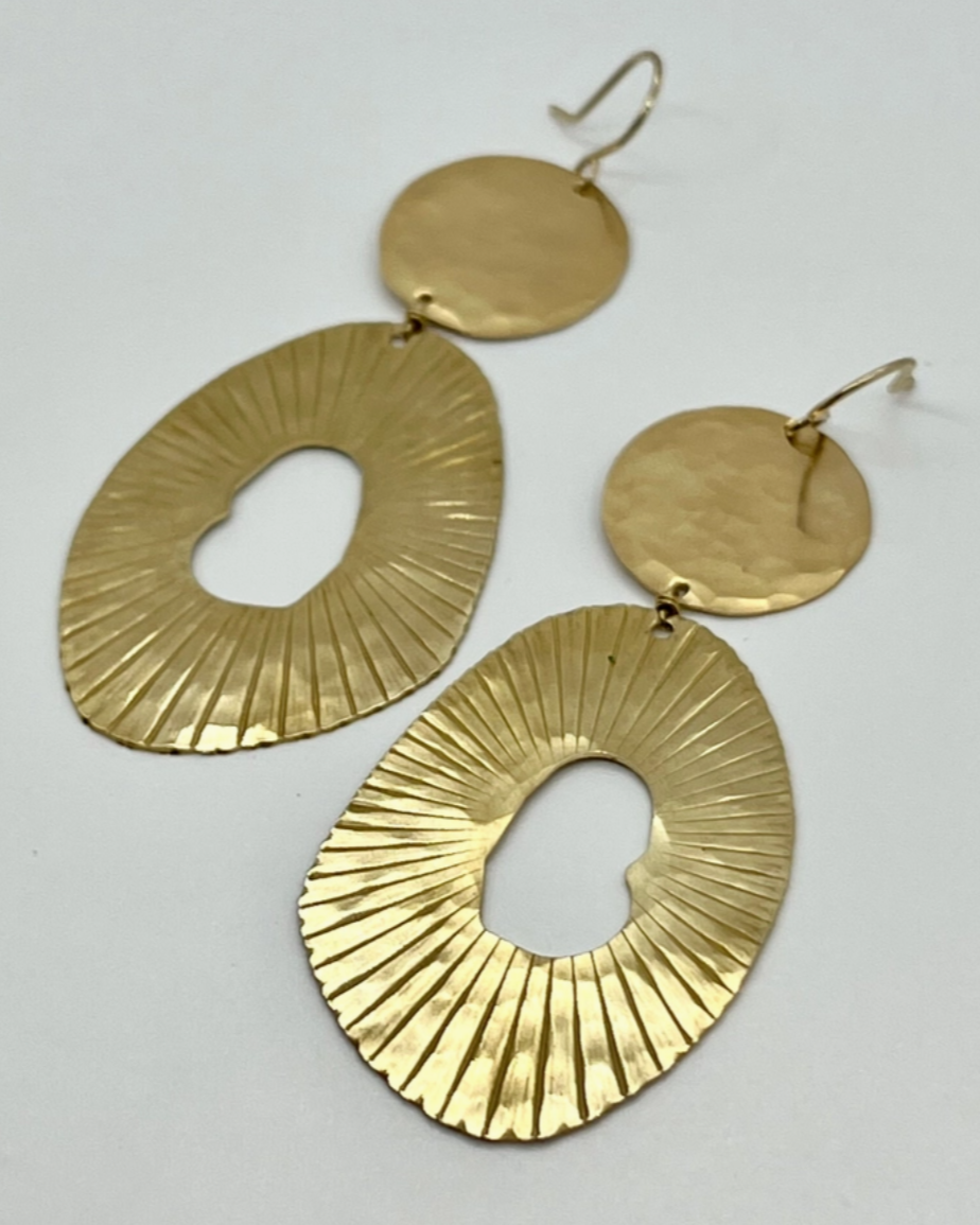 •VOID• gold dangle earrings