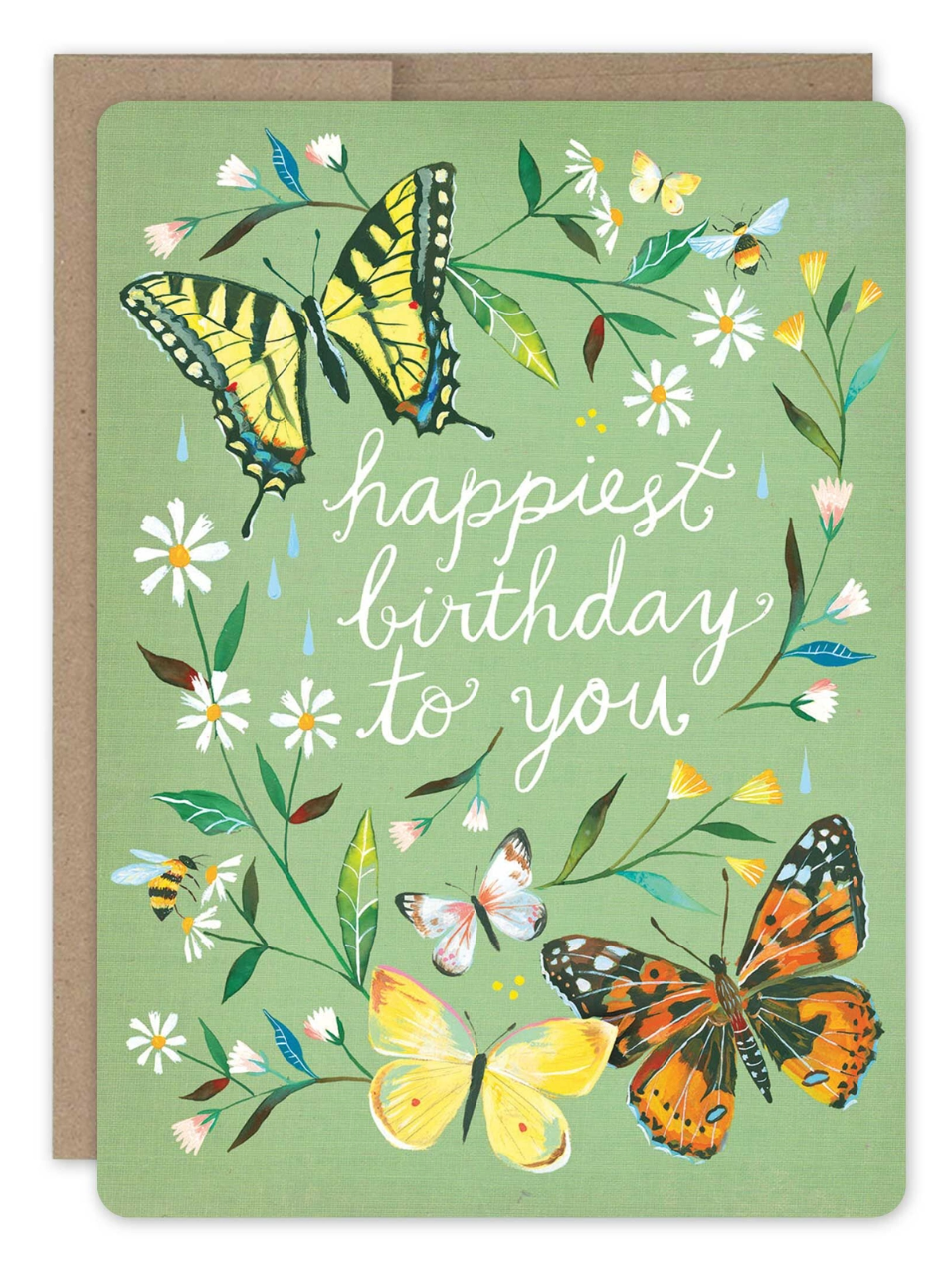 •BUTTERFLIES & BEES• birthday card