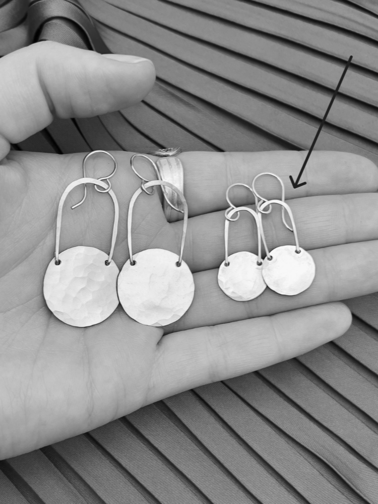 •FALLEN MOON• gold dangle earrings
