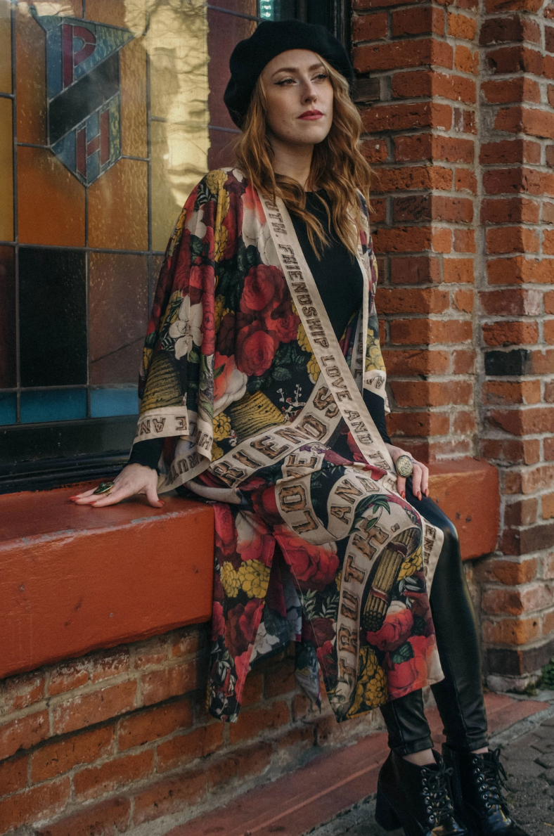 •FRIENDSHIP, LOVE, & TRUTH - BOLD•  duster style bamboo cardigan