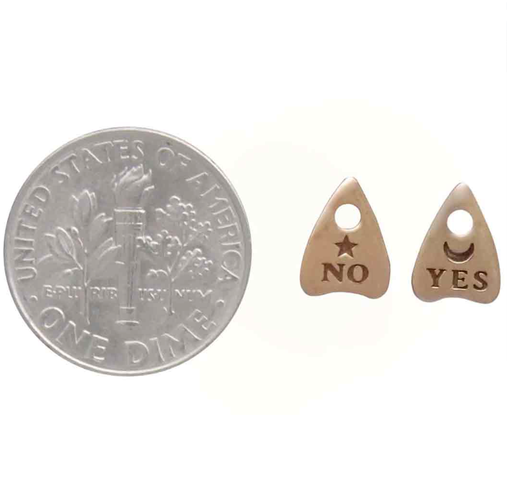 •SMALL PLANCHETTE• bronze stud earrings