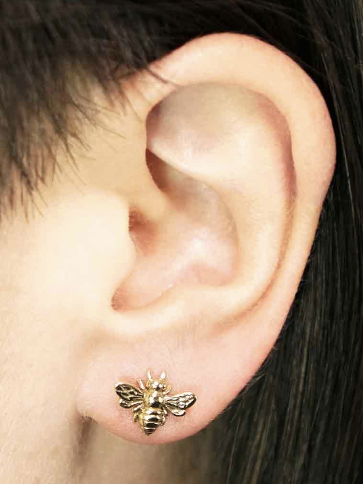 •HONEY BEE• bronze stud earrings
