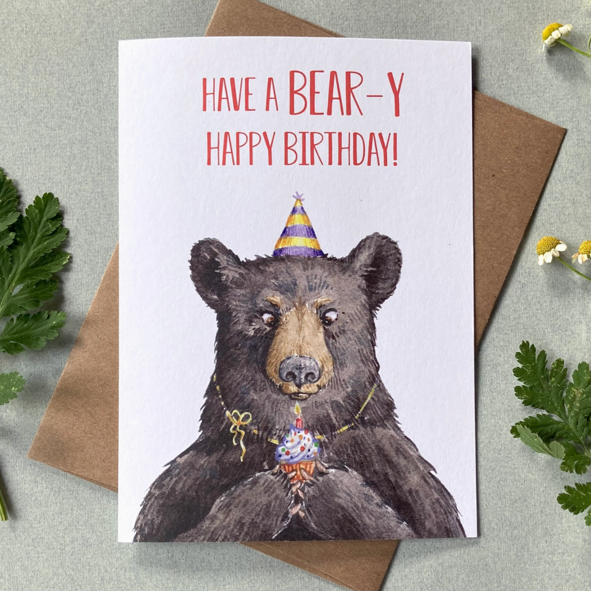 •PARTY BEAR• birthday card