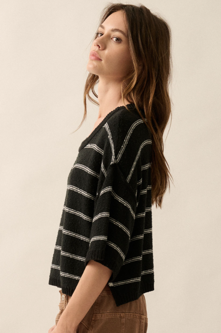 •RIDLEY• cotton blend sweater top
