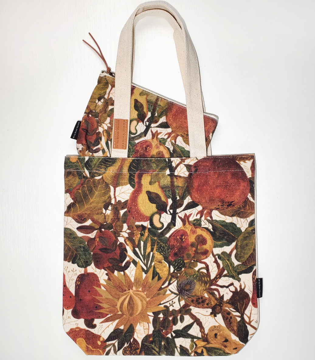 •FIG• gusseted canvas shopper