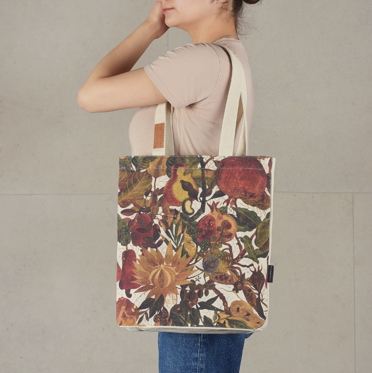 •FIG• gusseted canvas shopper