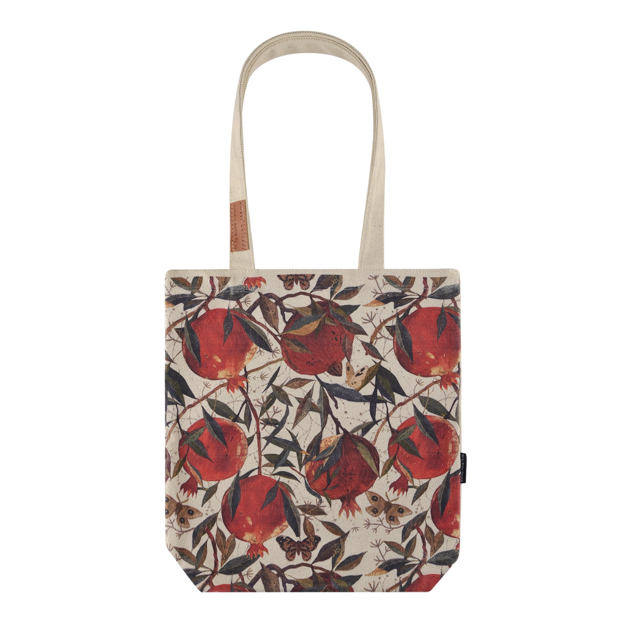 •POMEGRANATE• gusseted canvas shopper