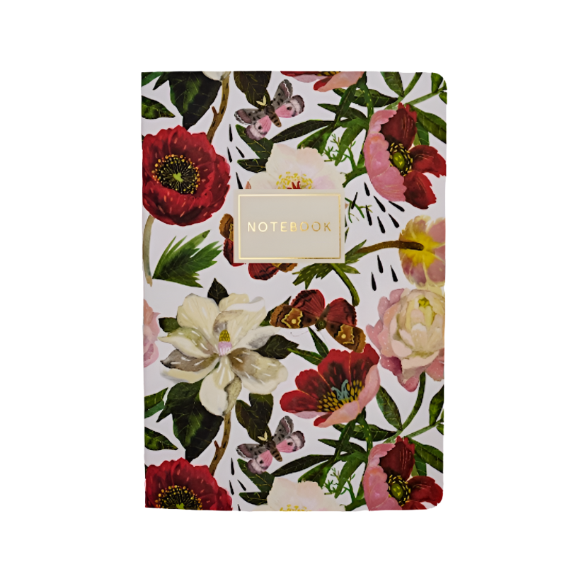 •PEONIES• lined notebook