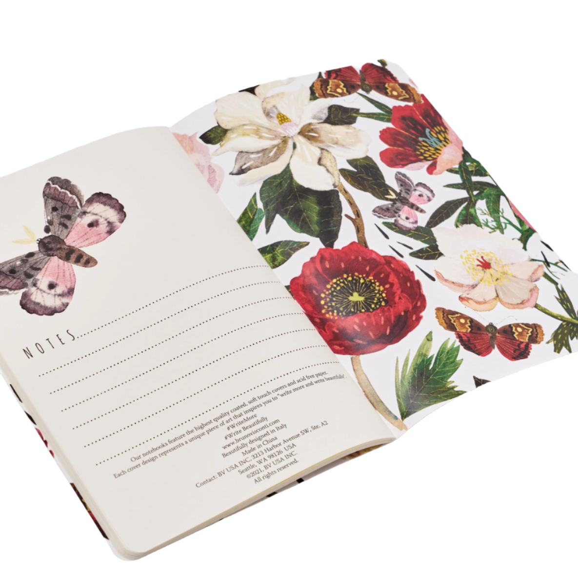 •PEONIES• lined notebook