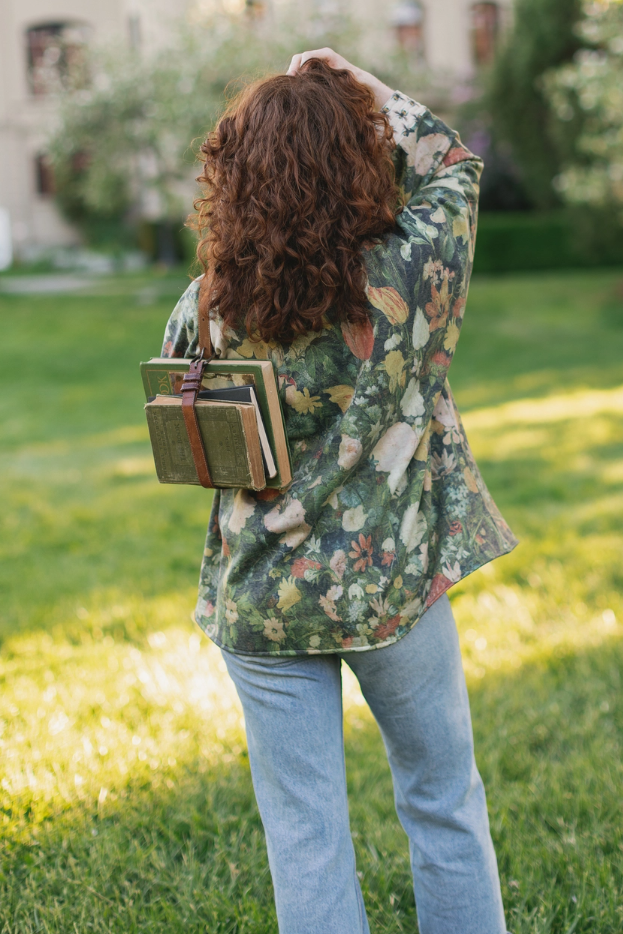 •I DREAM IN FLOWERS• fleece lined cottage cardigan