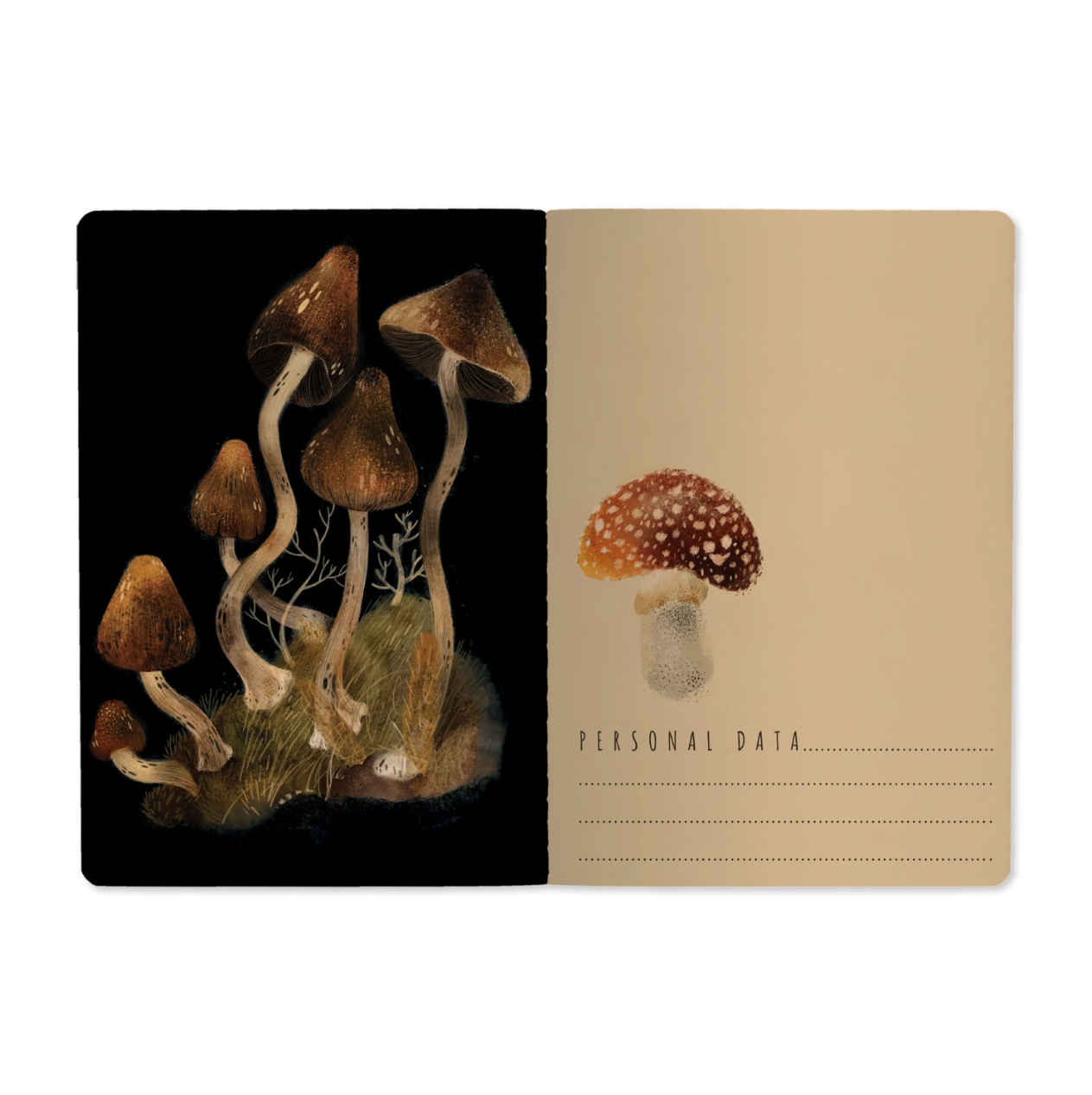 •MUSHROOMS• lined notebook