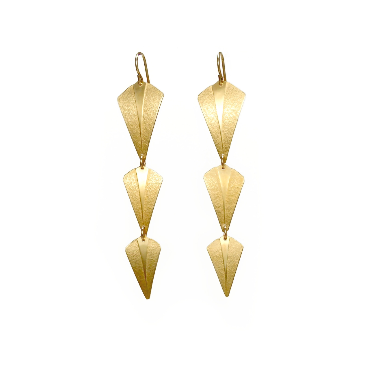 •DECO MIDI• gold dangle earrings