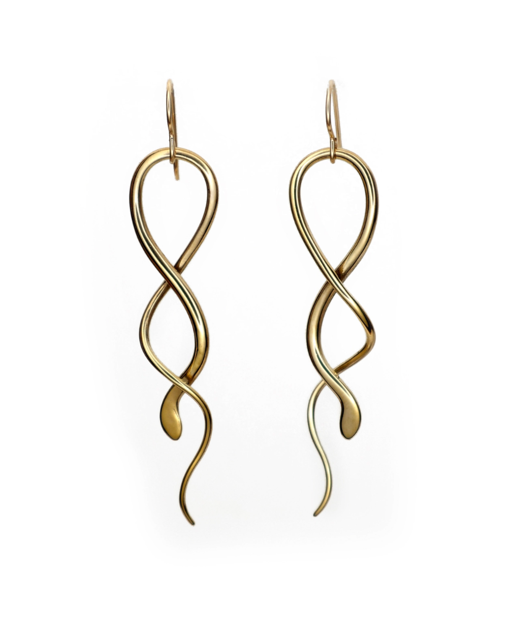 •PYTHON• gold dangle earrings