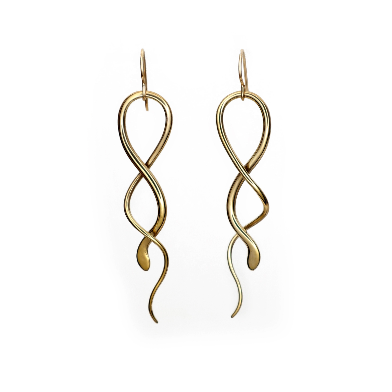 •PYTHON• gold dangle earrings