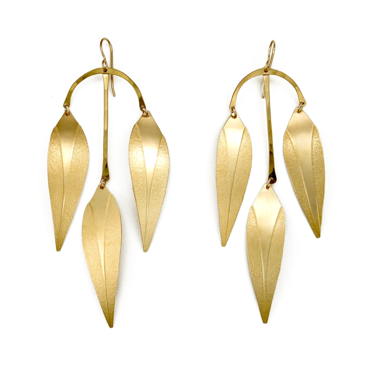 •LARGE WILLOW• gold dangle earrings