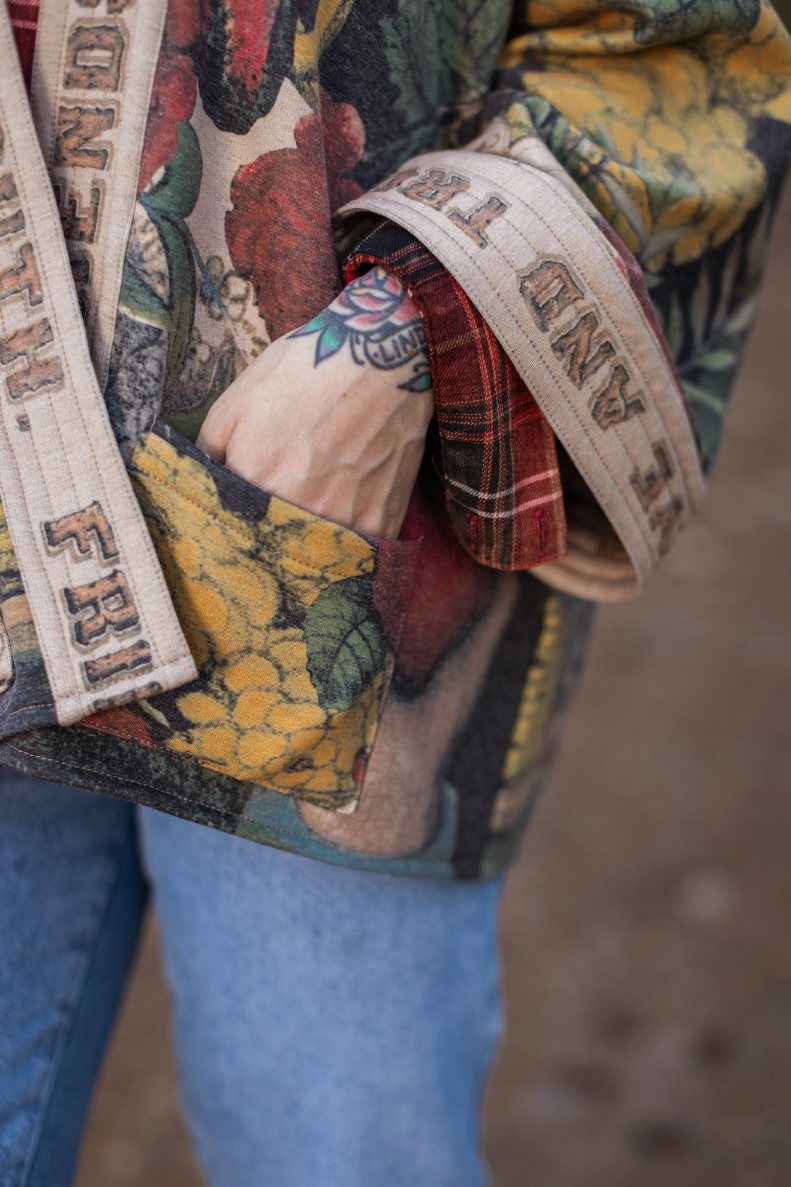 •FRIENDSHIP, LOVE, & TRUTH - BOLD• fleece lined cottage cardigan