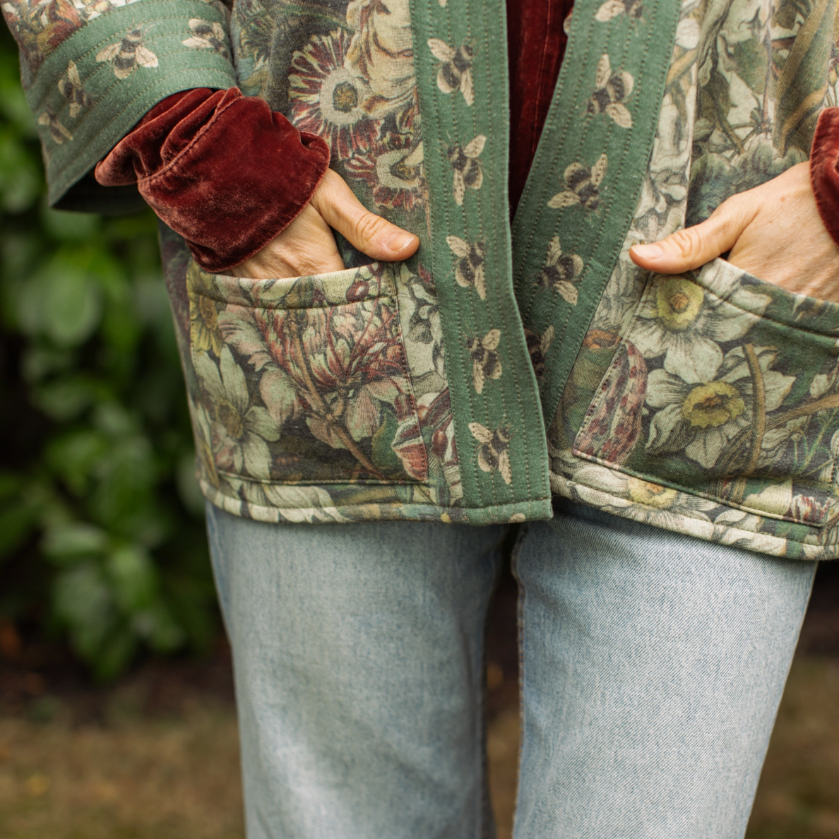 •LOVE GROWS WILD• fleece lined cottage cardigan