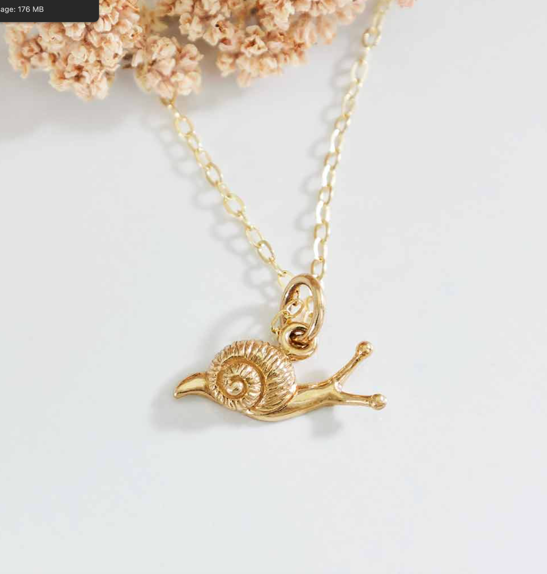 •TINY SNAIL• gold necklace