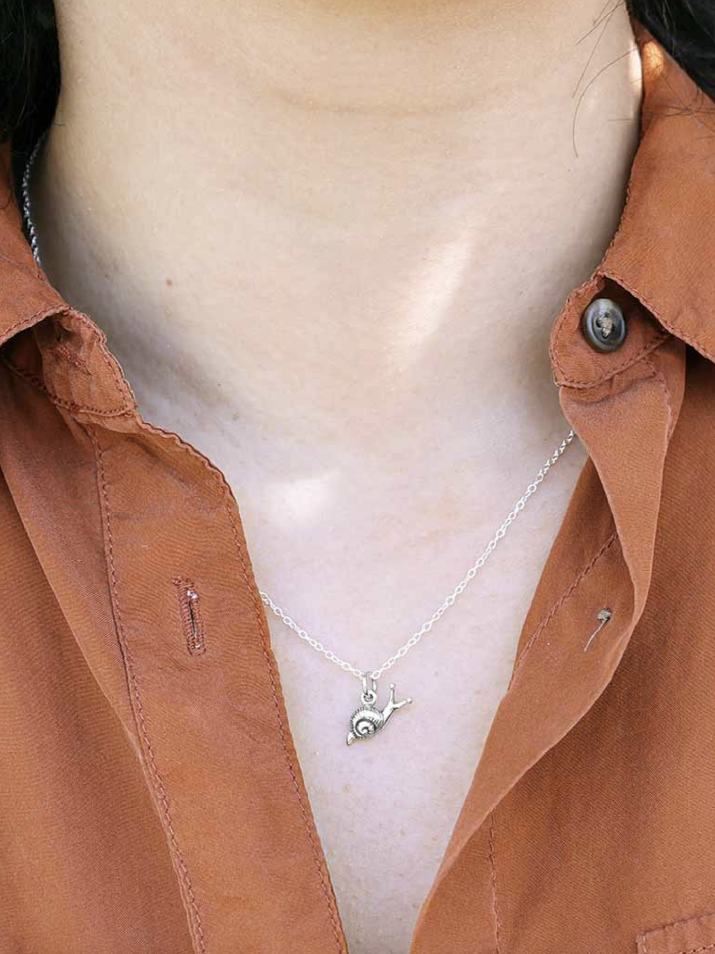 •LITTLE SNAIL• recycled silver necklace