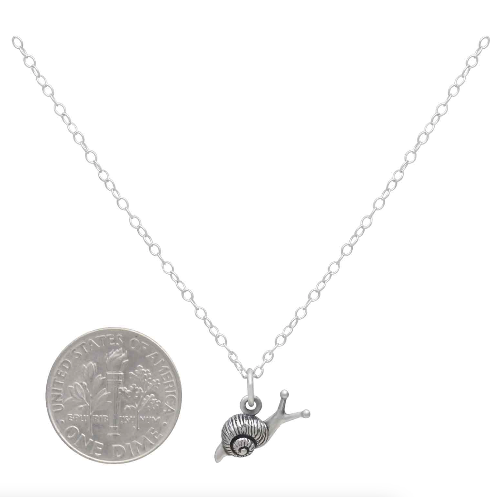 •TINY SNAIL• sterling silver necklace