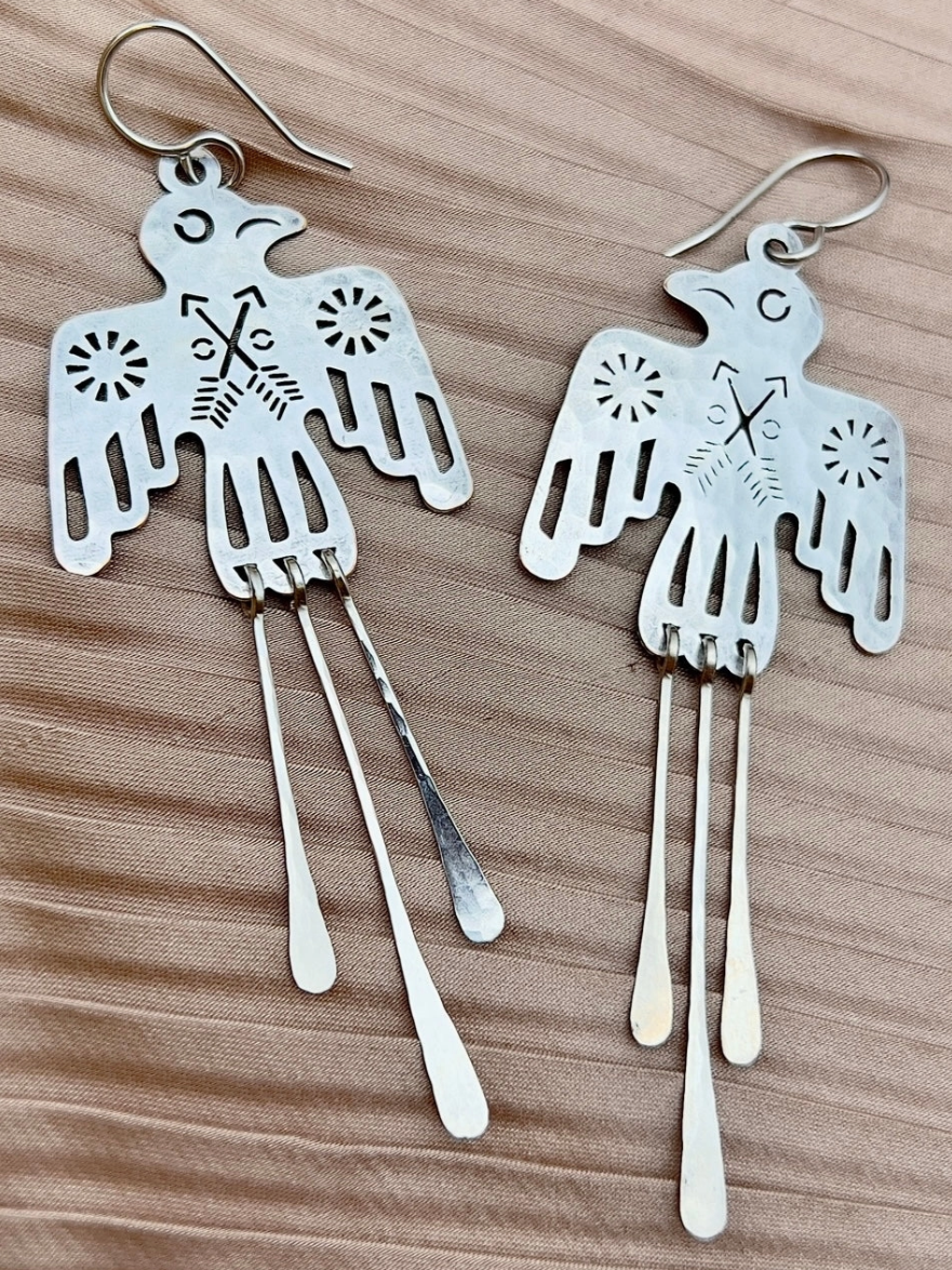 •GLIDE• silver dangle earrings