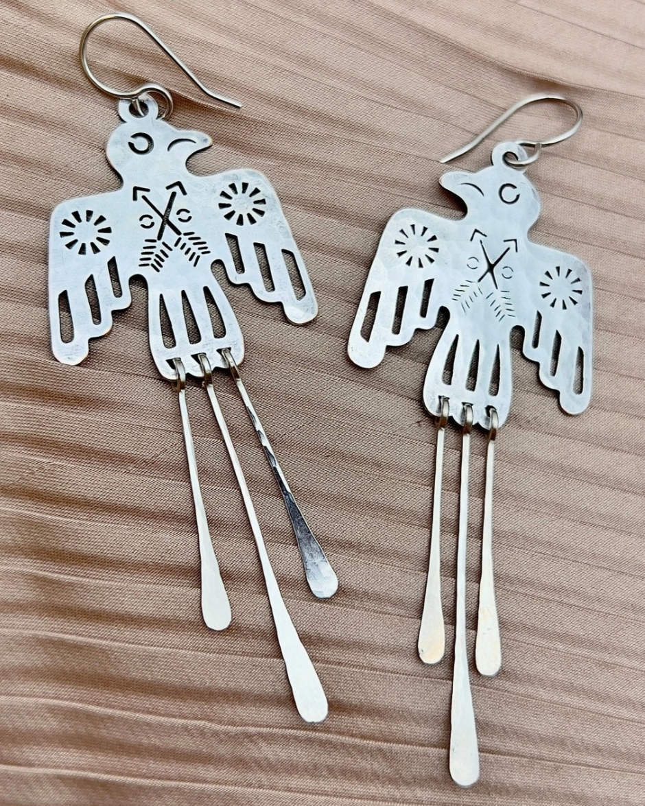 •GLIDE• silver dangle earrings