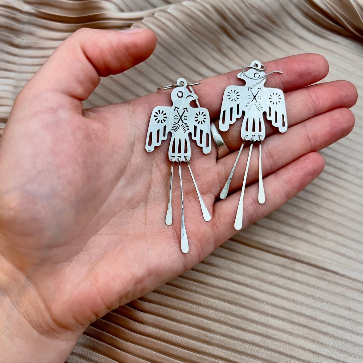 •GLIDE• silver dangle earrings