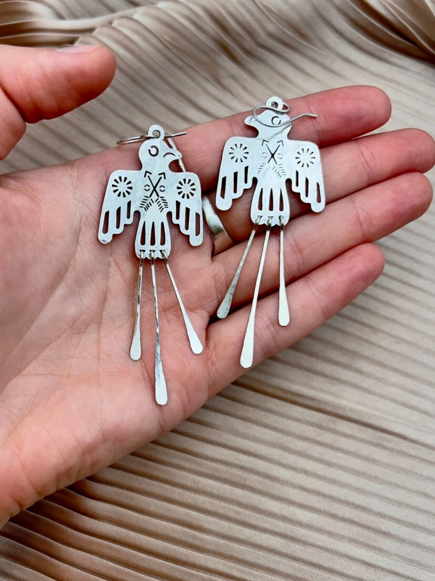 •GLIDE• silver dangle earrings