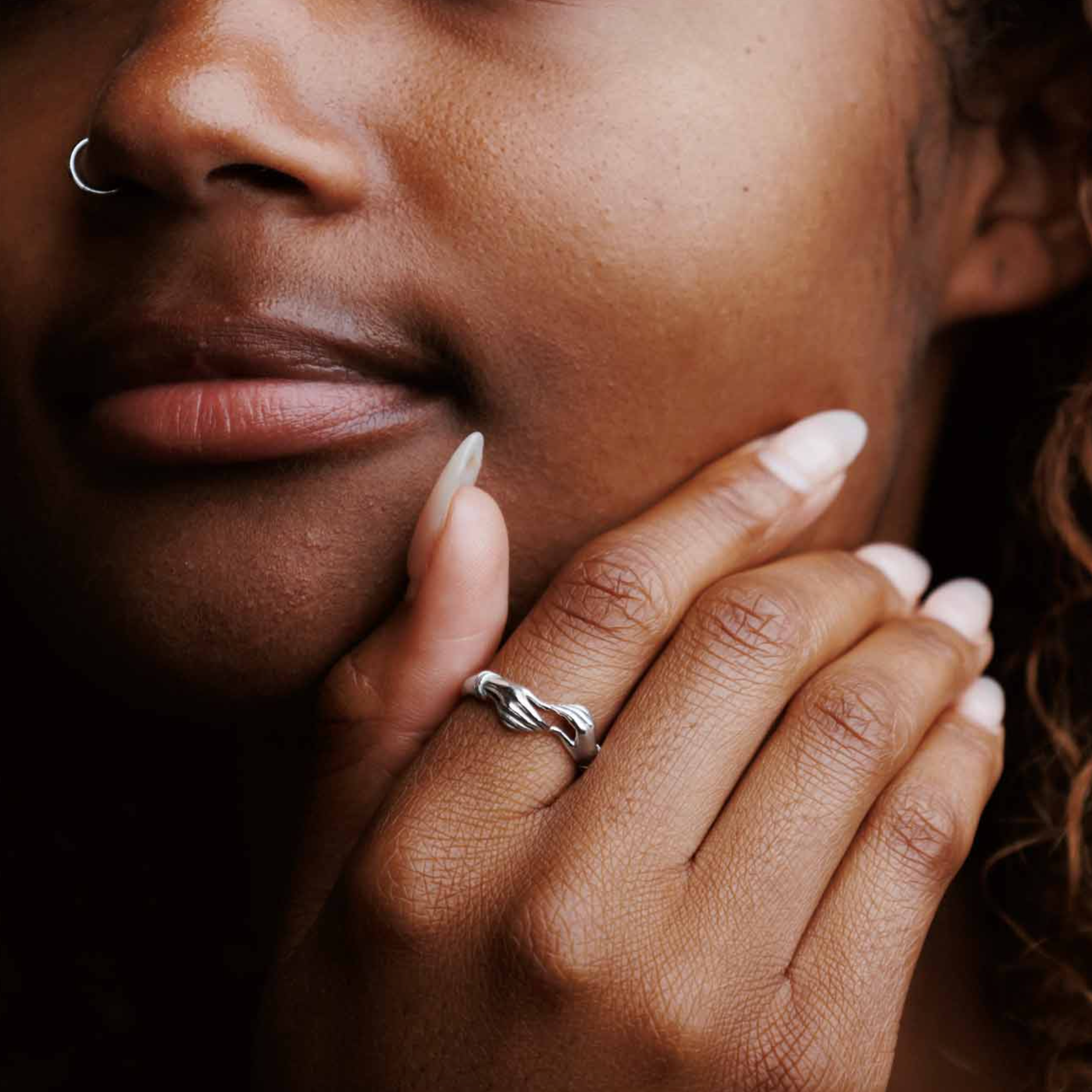 •HEALING HANDS• sterling silver ring