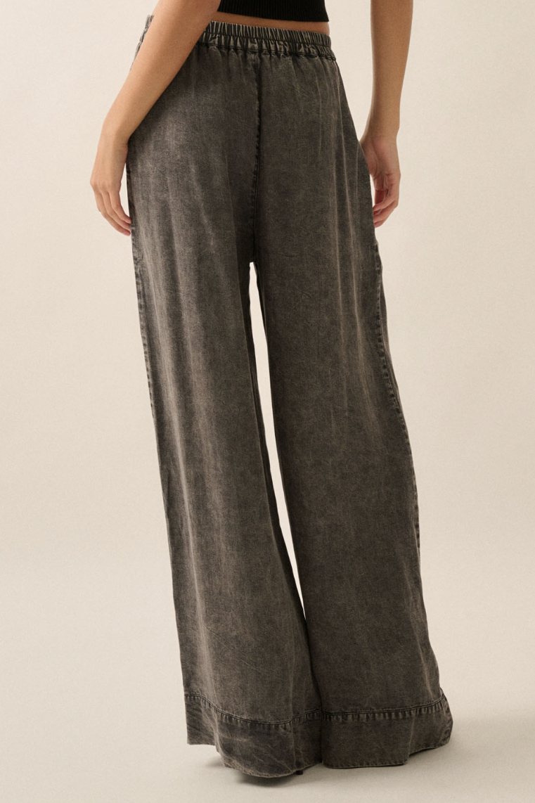 •COAL• wide leg pleated pants