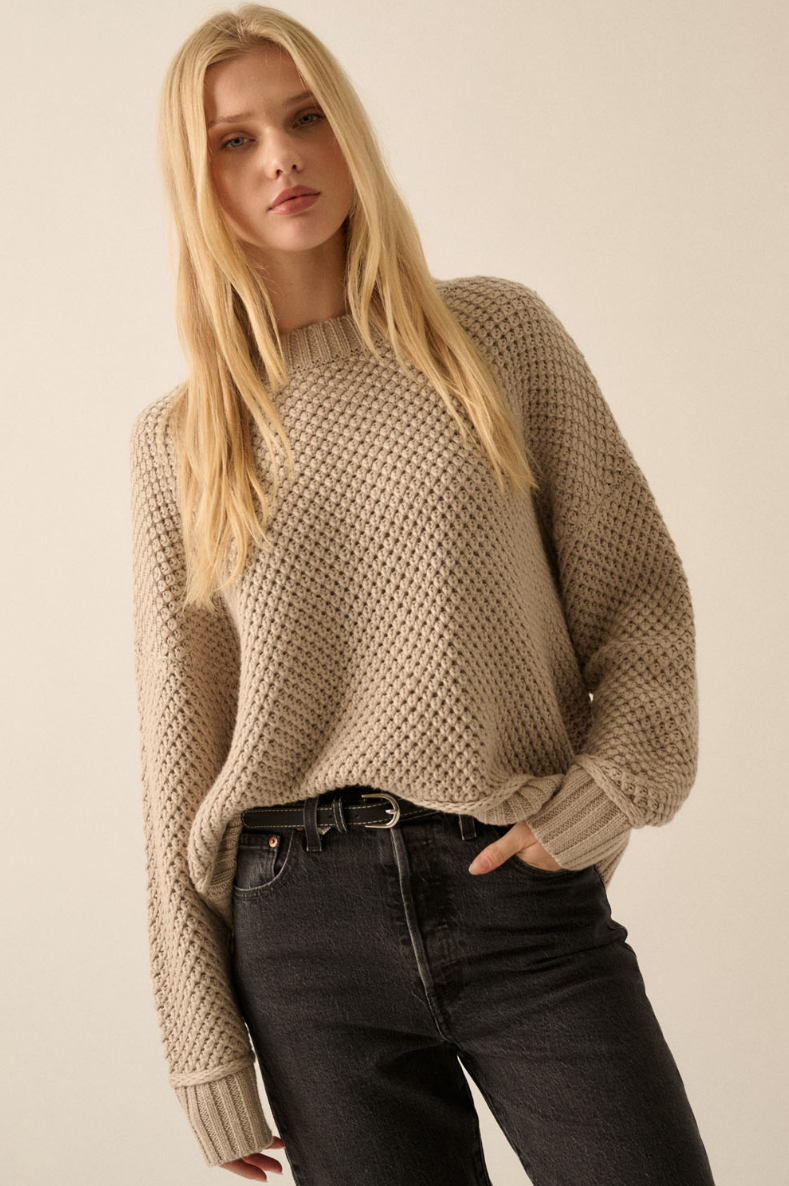 •OAT• crochet knit sweater