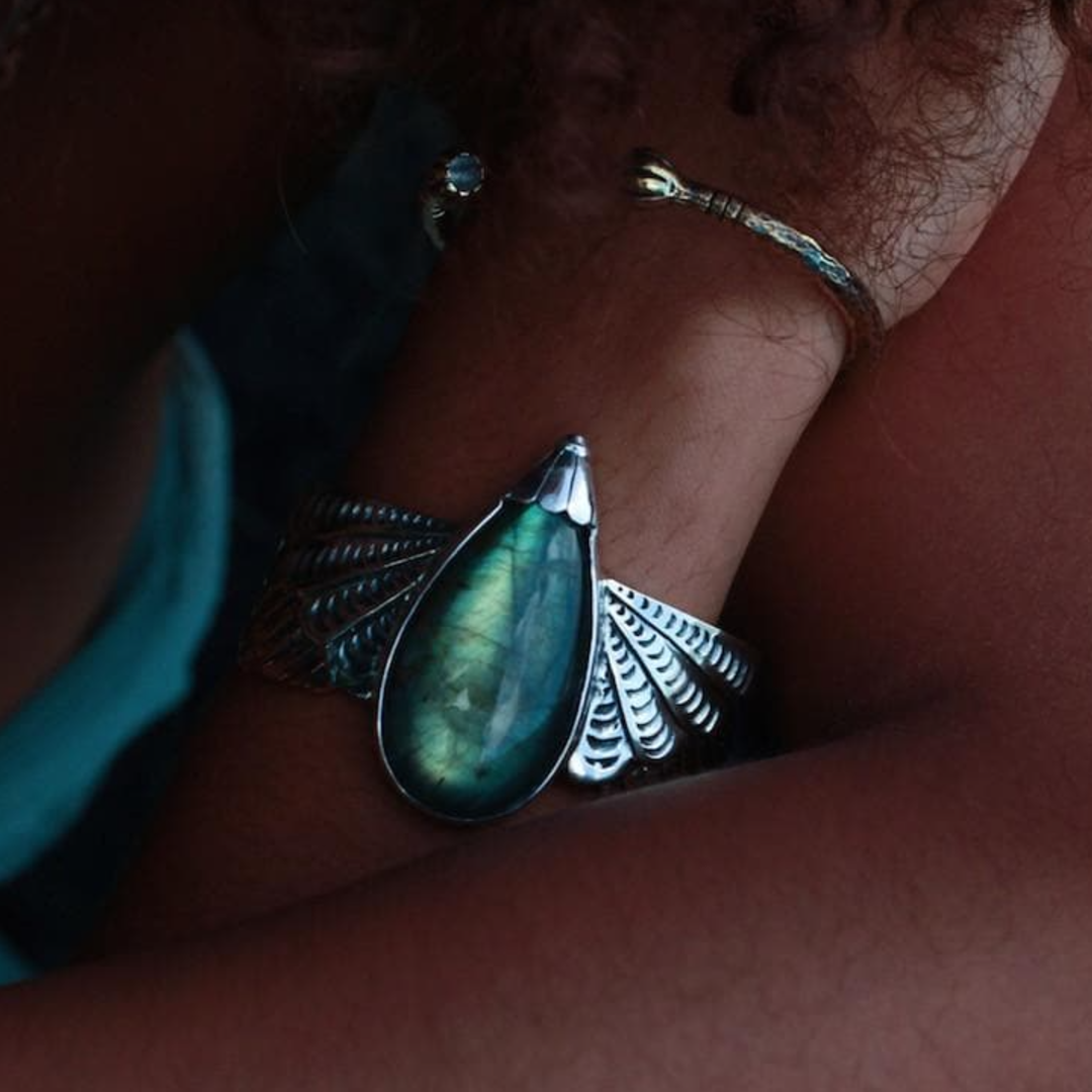 •LOVELIGHT• labradorite + mixed metal cuff