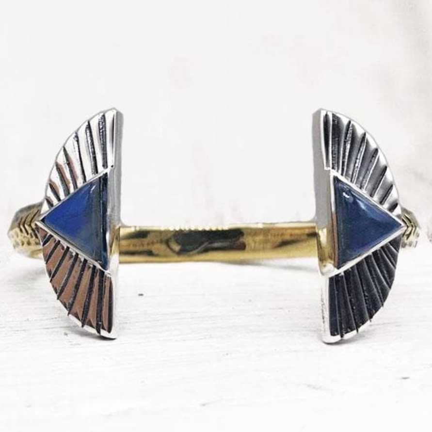 •SHAPE SHIFT• labradorite + mixed metal cuff