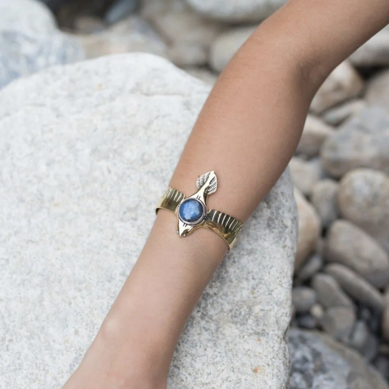 •AS ABOVE• labradorite + mixed metal cuff