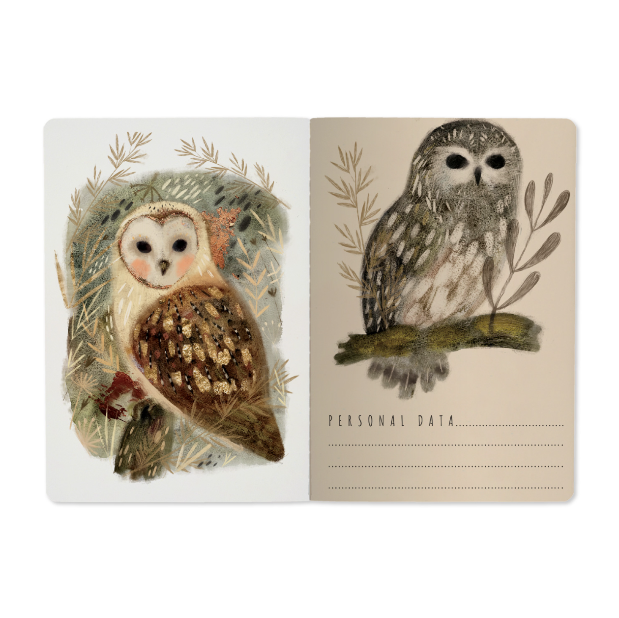 •OWLS• lined notebook