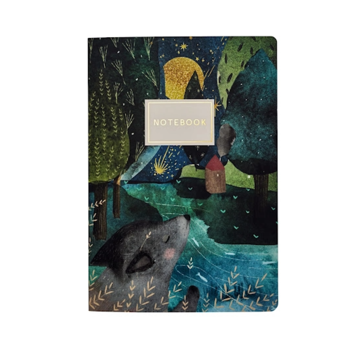 •WOLF & MOON• lined notebook