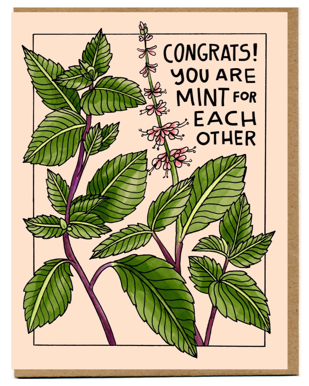 •MINT FOR EACH OTHER• congratulations card