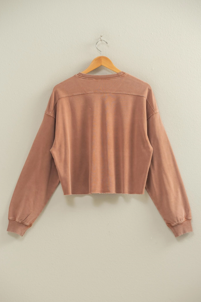 •BROOKS• cropped crew neck sweatshirt